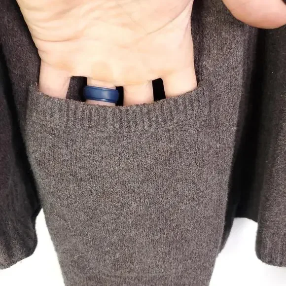 J Jill Sweater Womens Small OPen Cardigan Brown Pockets Chunky Knit Soft Comfy - Picture 5 of 9